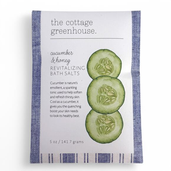 The Cottage Greenhouse Cucumber and Honey Bath Salts Margot Elena 5oz 141.7g - Picture 1 of 2